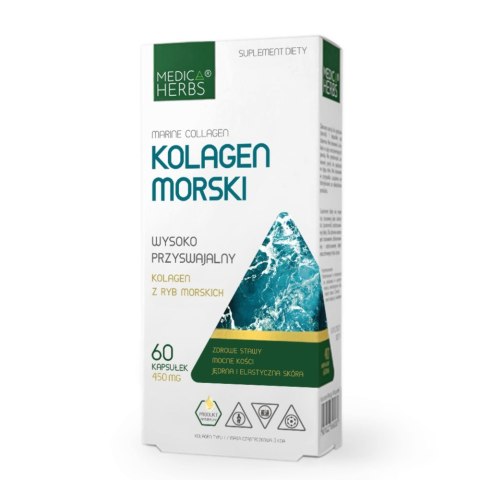 Medica Herbs Kolagen Morski suplement diety 60 kapsułek Medica Herbs Kolagen Morski suplement diety 60 kapsułek