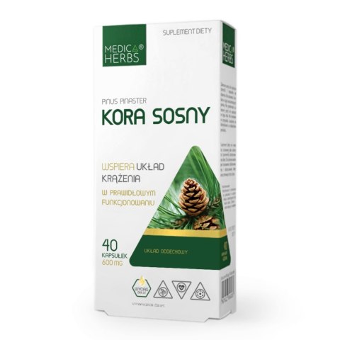 Medica Herbs Kora Sosny suplement diety 40 kapsułek Medica Herbs Kora Sosny suplement diety 40 kapsułek