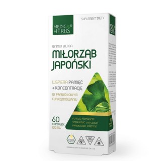Medica Herbs Miłorząb Japoński suplement diety 60 kapsułek