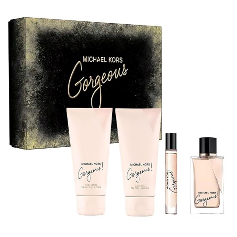 Michael Kors Gorgeous! zestaw woda perfumowana spray 100ml + żel pod prysznic 100ml + balsam do ciała 100ml + woda perfumowana spray 10ml Michael Kors Gorgeous! zestaw woda perfumowana spray 100ml + żel pod prysznic 100ml + balsam do ciała 100ml + woda perfumowana spray 10ml