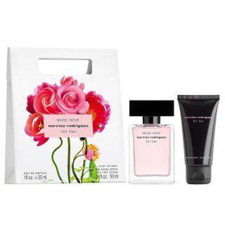 Narciso Rodriguez For Her Musc Noir zestaw woda perfumowana spray 30ml + balsam do ciała 50ml