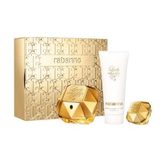 Paco Rabanne Lady Million zestaw woda perfumowana spray 80ml + balsam do ciała 100ml + miniatura wody perfumowanej 5ml