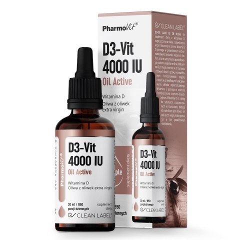 Pharmovit D3-Vit 4000 IU Oil Active suplement diety w kroplach 30ml Pharmovit D3-Vit 4000 IU Oil Active suplement diety w kroplach 30ml