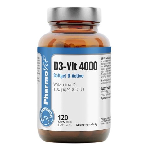 Pharmovit D3-Vit 4000 suplement diety 120 kapsułek Pharmovit D3-Vit 4000 suplement diety 120 kapsułek
