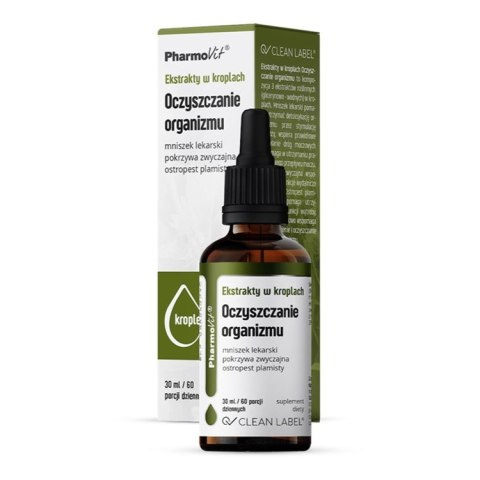 Pharmovit Ekstrakty w kroplach Oczyszczanie organizmu suplement diety w kroplach 30ml Pharmovit Ekstrakty w kroplach Oczyszczanie organizmu suplement diety w kroplach 30ml