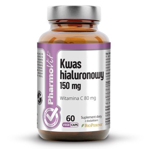 Pharmovit Kwas hialuronowy 150mg suplement diety 60 kapsułek Pharmovit Kwas hialuronowy 150mg suplement diety 60 kapsułek