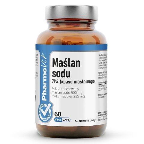 Pharmovit Maślan sodu 71% kwasu masłowego suplement diety 60 kapsułek Pharmovit Maślan sodu 71% kwasu masłowego suplement diety 60 kapsułek