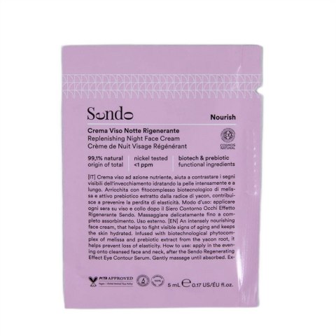 Sendo Replenishing Night Face Cream nawadniający krem do twarzy na noc saszetka 5ml Sendo Replenishing Night Face Cream nawadniający krem do twarzy na noc saszetka 5ml