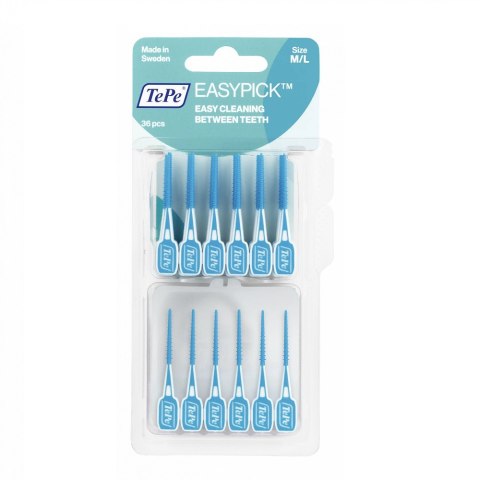 TePe EasyPick szczoteczki/wykałaczki międzyzębowe z etui M/L Niebieskie 36szt TePe EasyPick szczoteczki/wykałaczki międzyzębowe z etui M/L Niebieskie 36szt