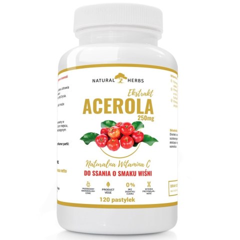AltoPharma Acerola 250mg suplement diety 120 tabletek do ssania AltoPharma Acerola 250mg suplement diety 120 tabletek do ssania