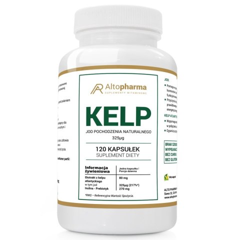 AltoPharma Kelp Jod Naturalny 325µg suplement diety 120 kapsułek AltoPharma Kelp Jod Naturalny 325µg suplement diety 120 kapsułek