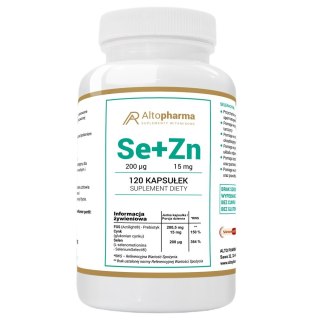 AltoPharma Selen Organiczny 200 µg + Cynk 15 mg + Prebiotyk suplement diety 120 kapsułek