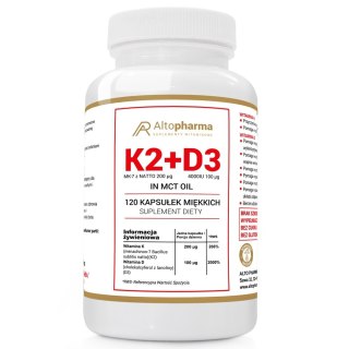 AltoPharma Witamina K2 MK-7 200µg + D3 4000IU suplement diety 120 kapsułek