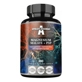 Apollo's Hegemony Magnesium Malate + P5P suplement diety 200 kapsułek