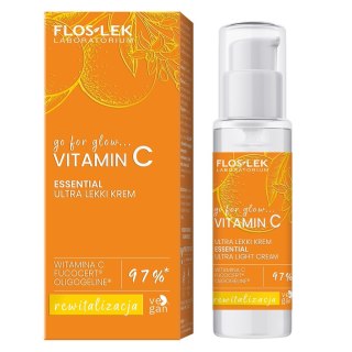 Floslek Go for glow.... VITAMIN C ESSENTIAL ultra lekki krem na dzień i na noc 30ml