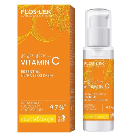 Floslek Go for glow.... VITAMIN C ESSENTIAL ultra lekki krem na dzień i na noc 30ml Floslek Go for glow.... VITAMIN C ESSENTIAL ultra lekki krem na dzień i na noc 30ml