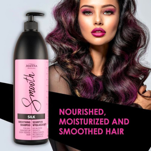 Joanna Professional Silk Szampon wygładzający z jedwabiem 1000ml