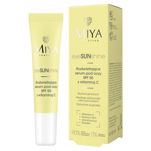 Miya Cosmetics EyeSUNshine rozświetlające serum pod oczy SPF50 15ml Miya Cosmetics EyeSUNshine rozświetlające serum pod oczy SPF50 15ml