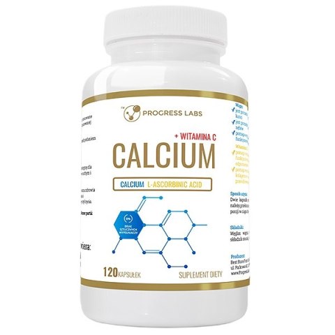 Progress Labs Calcium + Witamina C suplement diety 120 kapsułek Progress Labs Calcium + Witamina C suplement diety 120 kapsułek