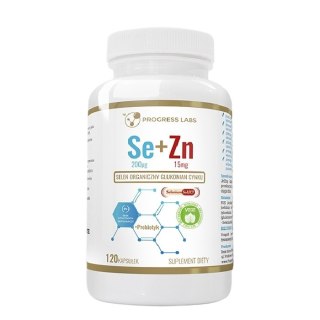 Progress Labs Selen 200mcg + Cynk 15mg suplement diety 120 kapsułek