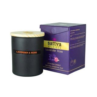 Sattva Świeca sojowa Lawenda i Indyjska Róża 200g