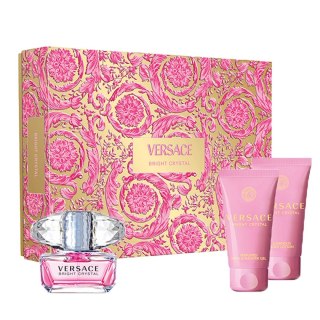 Versace Bright Crystal zestaw woda toaletowa spray 50ml + balsam do ciała 50ml + żel pod prysznic 50ml