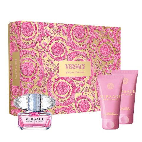 Versace Bright Crystal zestaw woda toaletowa spray 50ml + balsam do ciała 50ml + żel pod prysznic 50ml Versace Bright Crystal zestaw woda toaletowa spray 50ml + balsam do ciała 50ml + żel pod prysznic 50ml