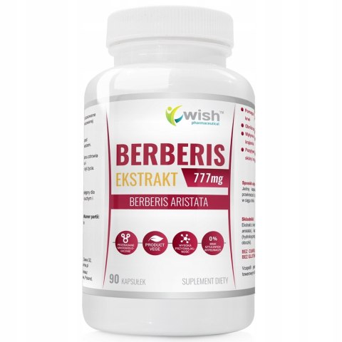 WISH Pharmaceutical Berberis Exstract 777mg suplement diety 90 kapsułek WISH Pharmaceutical Berberis Exstract 777mg suplement diety 90 kapsułek