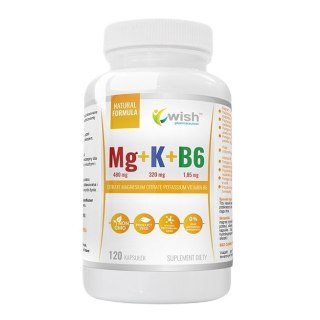 WISH Pharmaceutical Magnez + Potas + Witamina B6 Forte suplement diety 120 kapsułek
