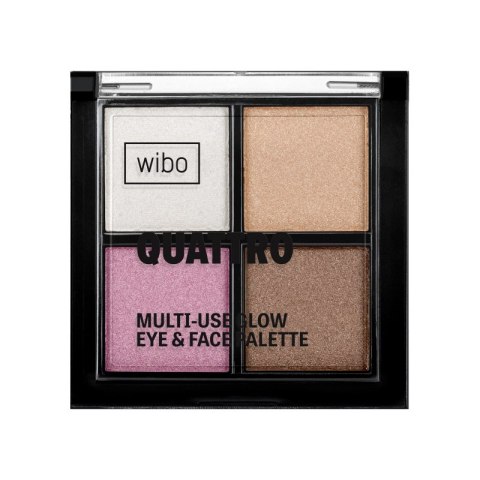 Wibo Quattro Multi-Use Glow Palette wielozadaniowa paleta rozświetlająca do twarzy i ciała 6g Wibo Quattro Multi-Use Glow Palette wielozadaniowa paleta rozświetlająca do twarzy i ciała 6g