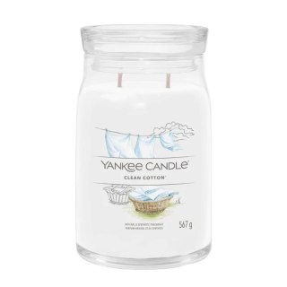 Yankee Candle Duża świeca zapachowa Clean Cotton 567g