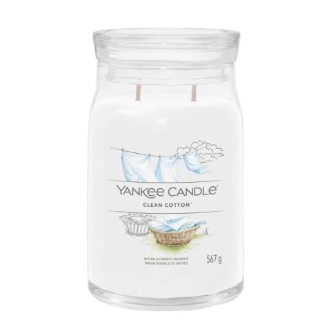 Yankee Candle Duża świeca zapachowa Clean Cotton 567g Yankee Candle Duża świeca zapachowa Clean Cotton 567g