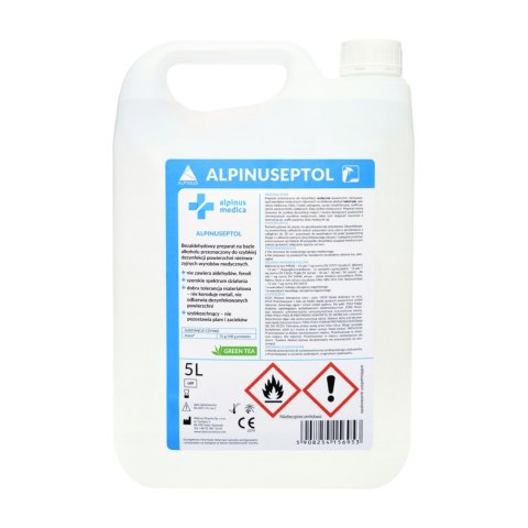 Alpinuseptol Płyn do Dezynfekcji Powierzchni Green Tea 5l Alpinuseptol Płyn do Dezynfekcji Powierzchni Green Tea 5l