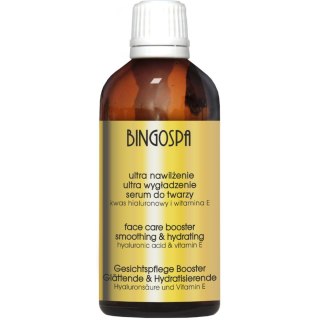 BingoSpa Ultra Nawilżenie Ultra Wygładzenie serum do twarzy kwas hialuronowy i witamina E 100ml