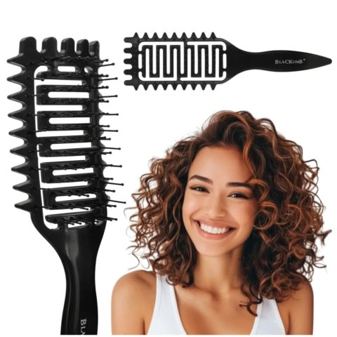 Blackomb GlowCurls Szczotka do Włosów Kręconych Loków z Masażerem Czarna Blackomb GlowCurls Szczotka do Włosów Kręconych Loków z Masażerem Czarna