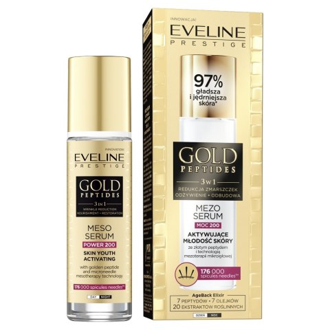 Eveline Cosmetics Gold Peptides mezo-serum aktywujące młodość skóry 30ml Eveline Cosmetics Gold Peptides mezo-serum aktywujące młodość skóry 30ml