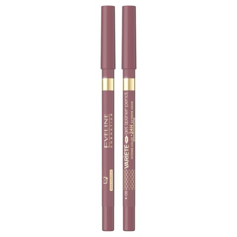 Eveline Cosmetics Variete wodoodporna żelowa konturówka do ust 08 Eveline Cosmetics Variete wodoodporna żelowa konturówka do ust 08