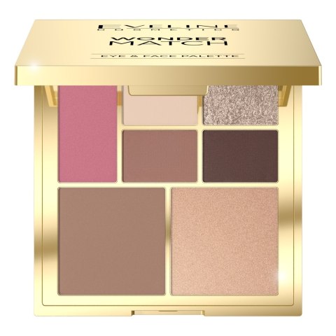 Eveline Cosmetics Wonder Match paleta do makijażu oczu i konturowania twarzy 12g Eveline Cosmetics Wonder Match paleta do makijażu oczu i konturowania twarzy 12g