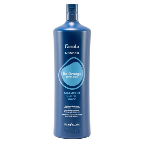 Fanola Wonder No Orange Extra Care szampon neutralizujący ciepłe tony 1000ml Fanola Wonder No Orange Extra Care szampon neutralizujący ciepłe tony 1000ml