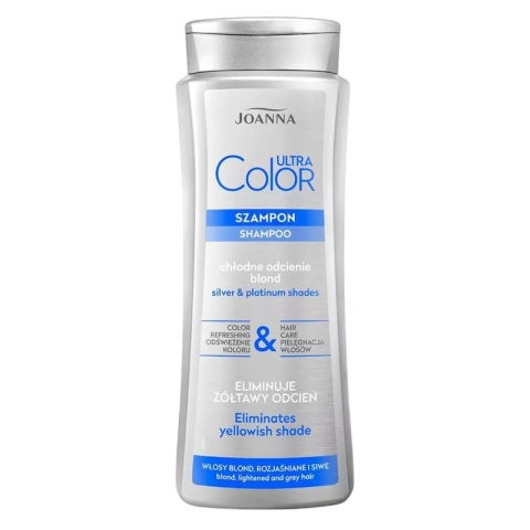 Joanna Ultra Color Szampon Fioletowy do Włosów Blond i Siwych 400ml Joanna Ultra Color Szampon Fioletowy do Włosów Blond i Siwych 400ml