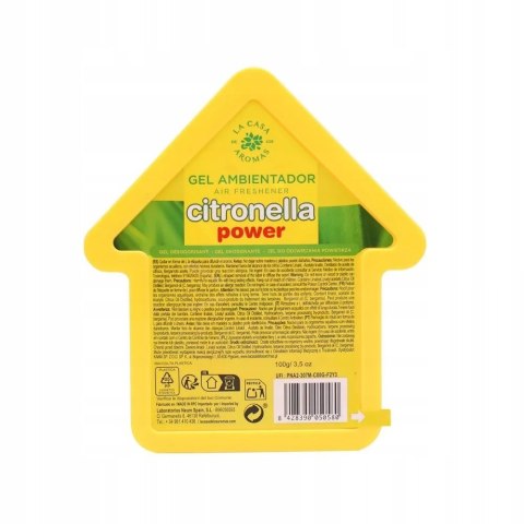 La Casa de los Aromas Citronella odświeżacz w żelu Trawa Cytrynowa 100g La Casa de los Aromas Citronella odświeżacz w żelu Trawa Cytrynowa 100g