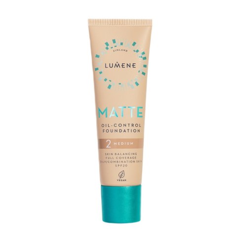 Lumene Matte Oil-Control Foundation SPF20 podkład matujący do twarzy 2 Medium 30ml Lumene Matte Oil-Control Foundation SPF20 podkład matujący do twarzy 2 Medium 30ml