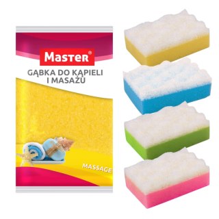 Master Massage Gąbka do Mycia i Masażu Ciała Mix Kolorów