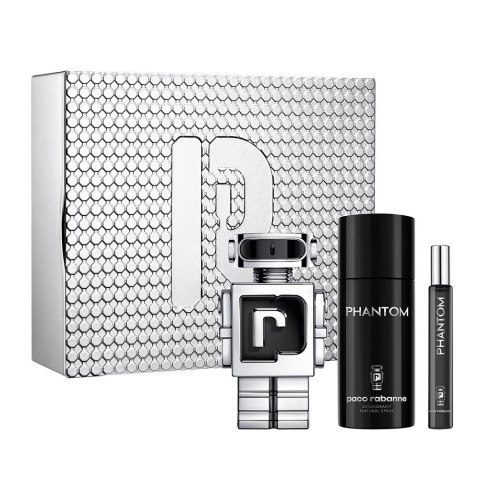 Paco Rabanne Phantom zestaw woda toaletowa spray 100ml + dezodorant spray 150ml + woda toaletowa 10ml Paco Rabanne Phantom zestaw woda toaletowa spray 100ml + dezodorant spray 150ml + woda toaletowa 10ml