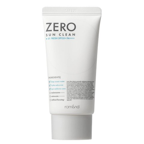 Rom&nd Zero Sun Clean krem przeciwsłoneczny do twarzy SPF50+ PA++++ 01 Fresh 50ml Rom&nd Zero Sun Clean krem przeciwsłoneczny do twarzy SPF50+ PA++++ 01 Fresh 50ml