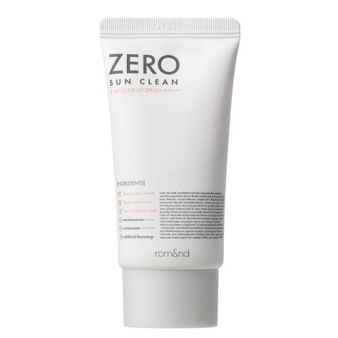 Rom&nd Zero Sun Clean krem przeciwsłoneczny do twarzy SPF50+ PA++++ 02 Tone Up 50ml Rom&nd Zero Sun Clean krem przeciwsłoneczny do twarzy SPF50+ PA++++ 02 Tone Up 50ml