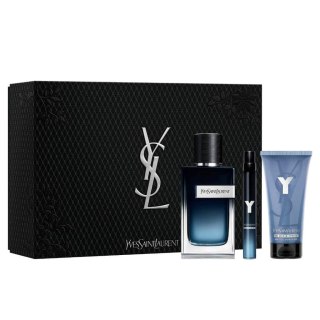 Yves Saint Laurent Y Pour Homme zestaw woda perfumowana spray 100ml + woda perfumowana spray 10ml + żel pod prysznic 50ml