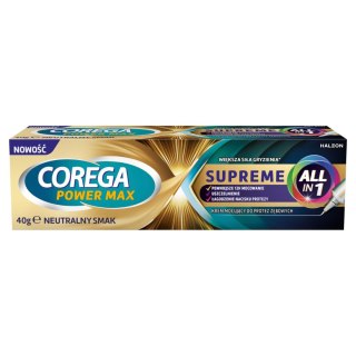 Corega Power Max Supreme All in 1 krem mocujący do protez zębowych 40g