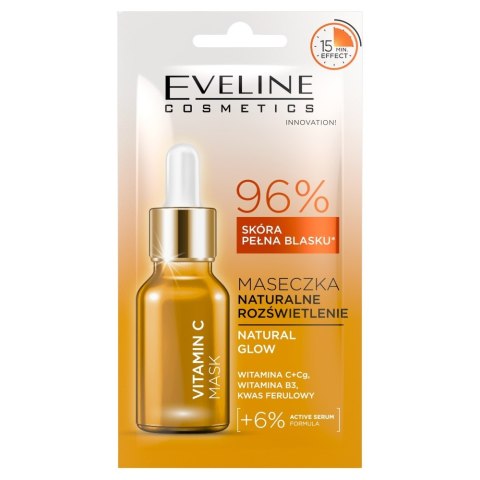 Eveline Cosmetics Vitamin C Mask maseczka naturalne rozświetlenie 8ml Eveline Cosmetics Vitamin C Mask maseczka naturalne rozświetlenie 8ml