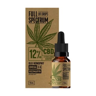 Full Spectrum Olejek Konopny CBD+CBDA 12% krople 15ml